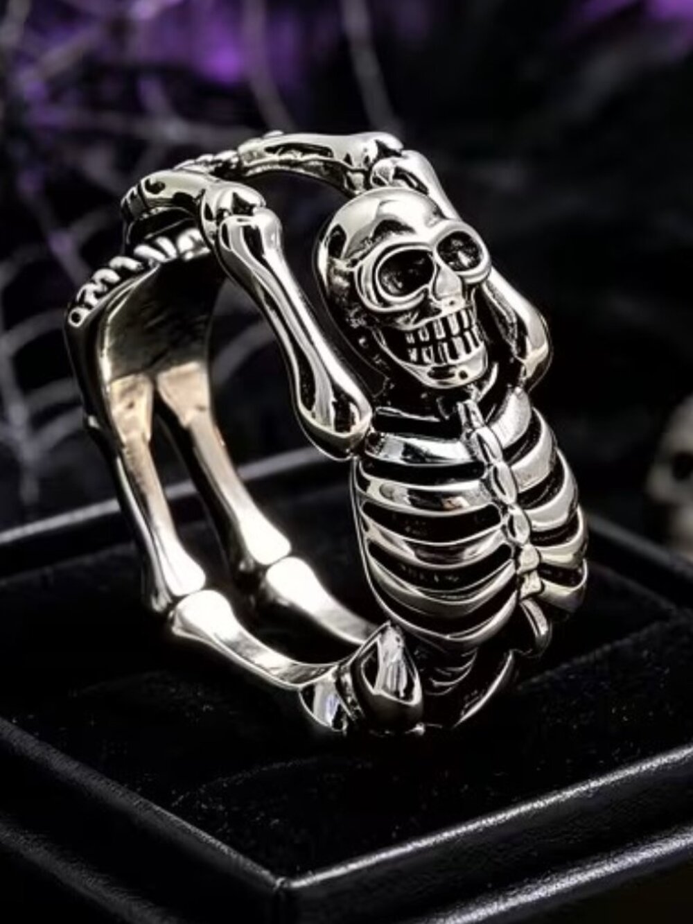 Human Skeleton Ring Halloween Spooky Z1